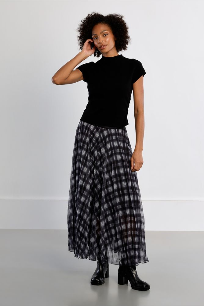 Maxi skirt, checked