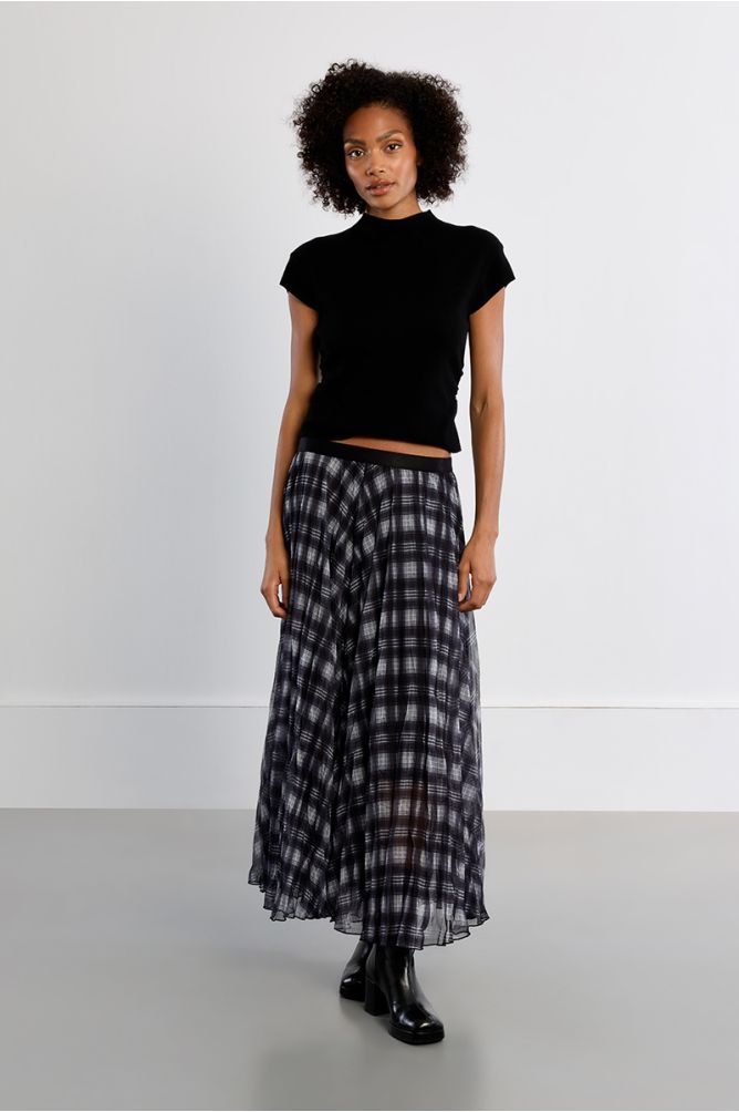 Maxi skirt, checked