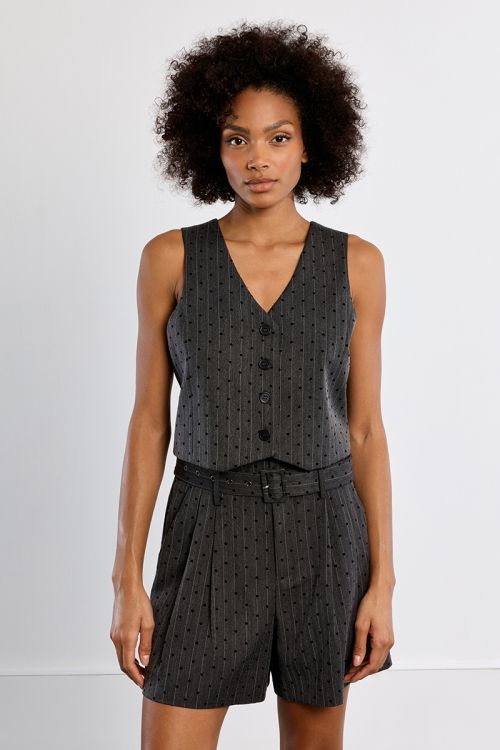 Striped blazer, with hearts