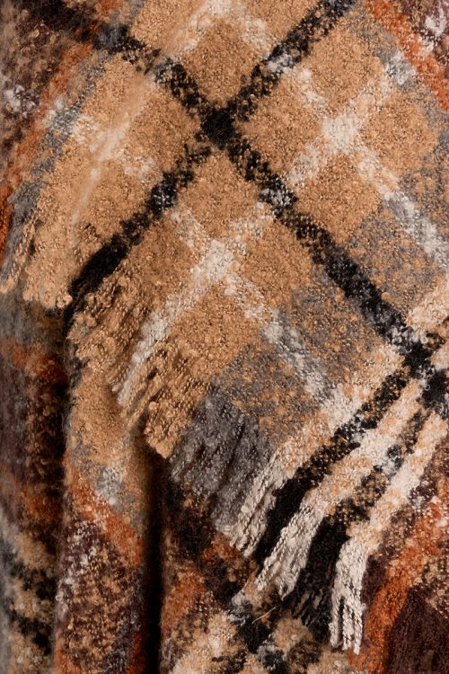 Poncho largo con estampado