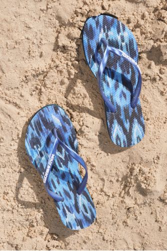 Les tongs imprimé Indigo