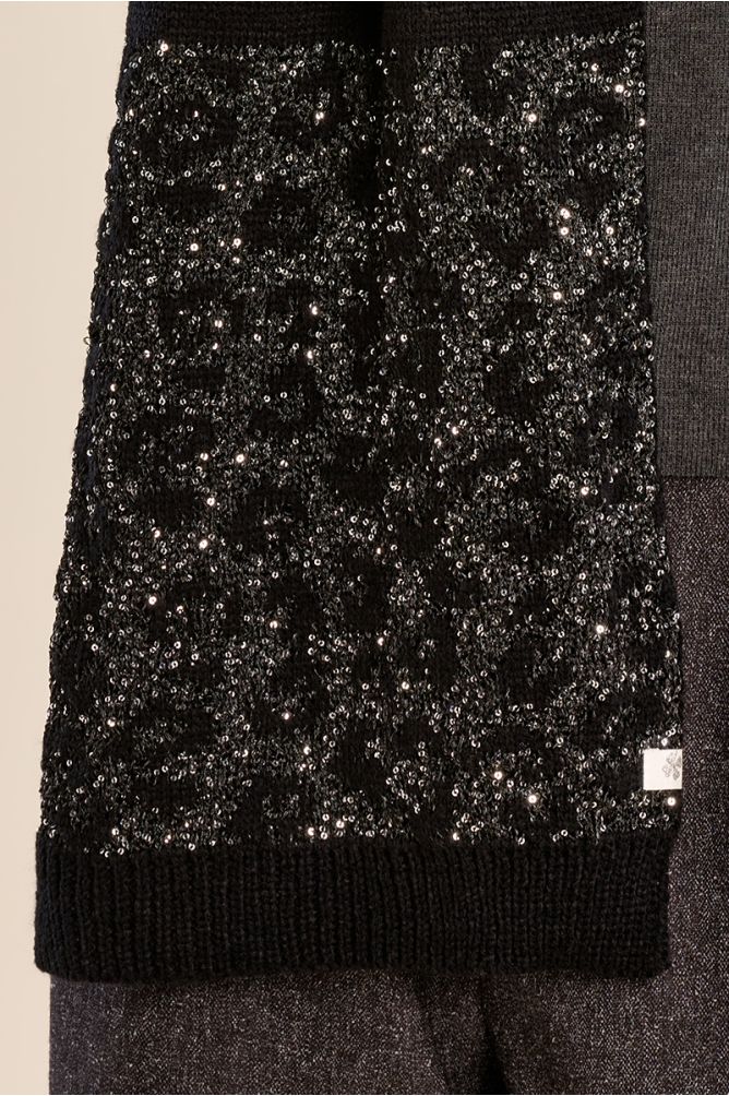 Echarpe léopard, à paillettes