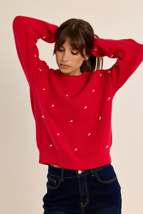 Maglione in maglia con perle - Molly Bracken