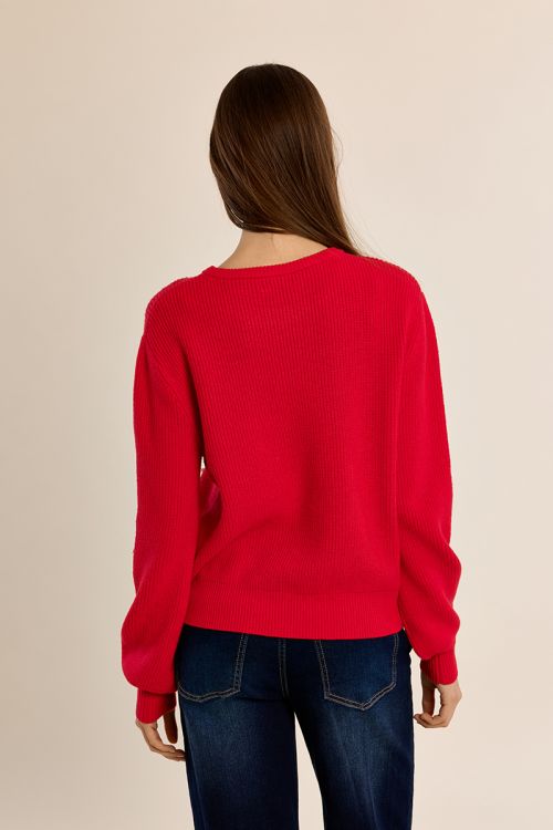 Pull en maille, à perles