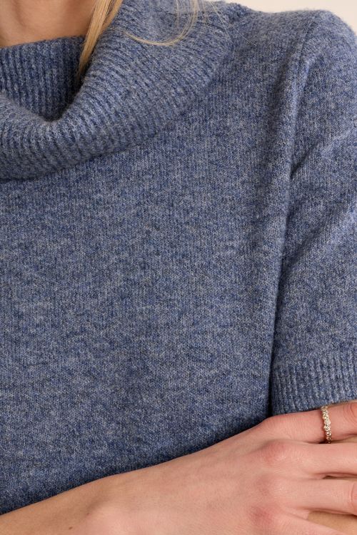 Pull manches courtes, col boule