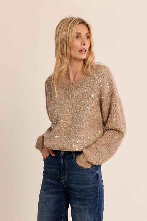 Pull en maille, à sequins