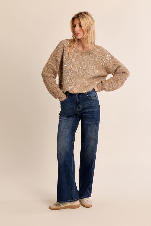 Pull en maille, à sequins