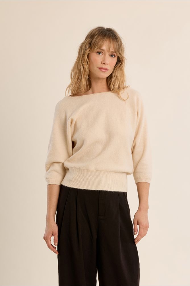 Jersey de manga 3/4 cuello barco