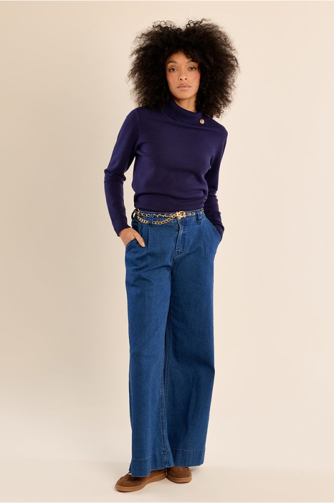 Pull en maille fine, col roulé