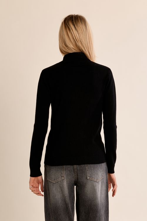 Fine knit sweater, turtleneck