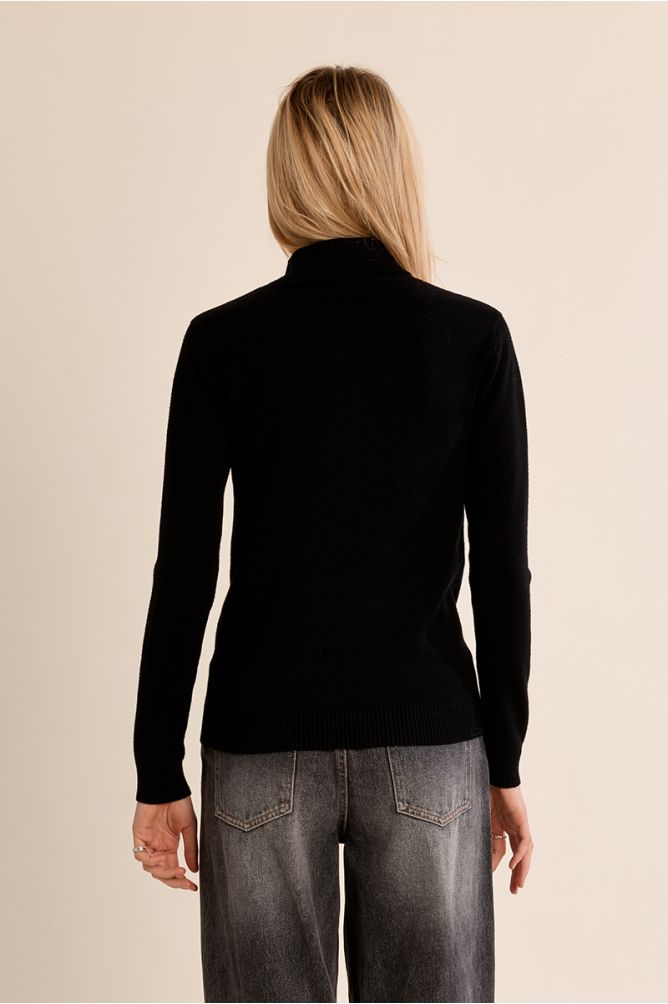 Fine knit sweater, turtleneck