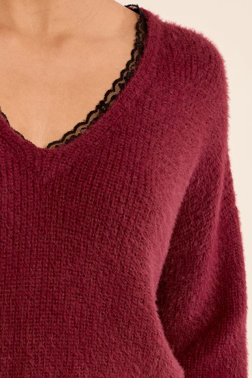 Jersey de manga larga detalle encaje