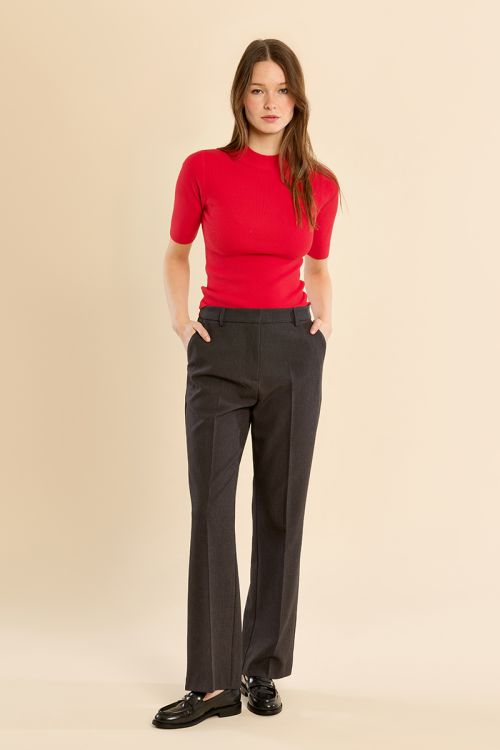 Pull col roulé, manches trois quart