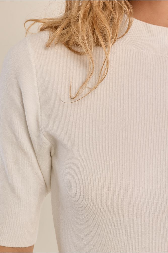 Pull col roulé, manches trois quart