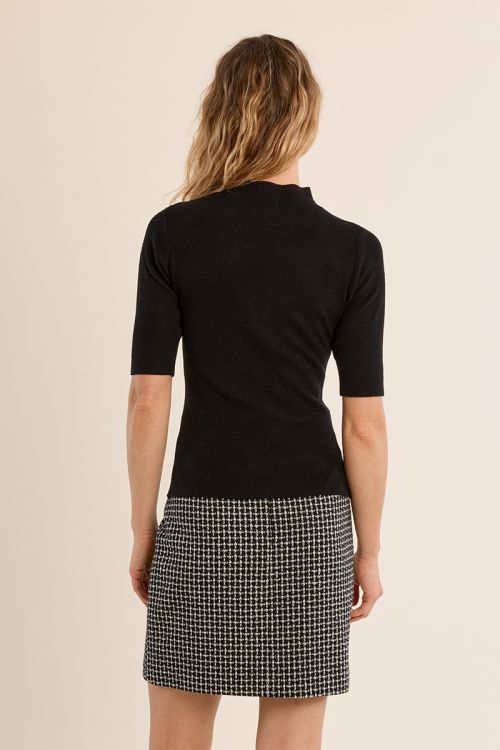 Pull col roulé, manches trois quart