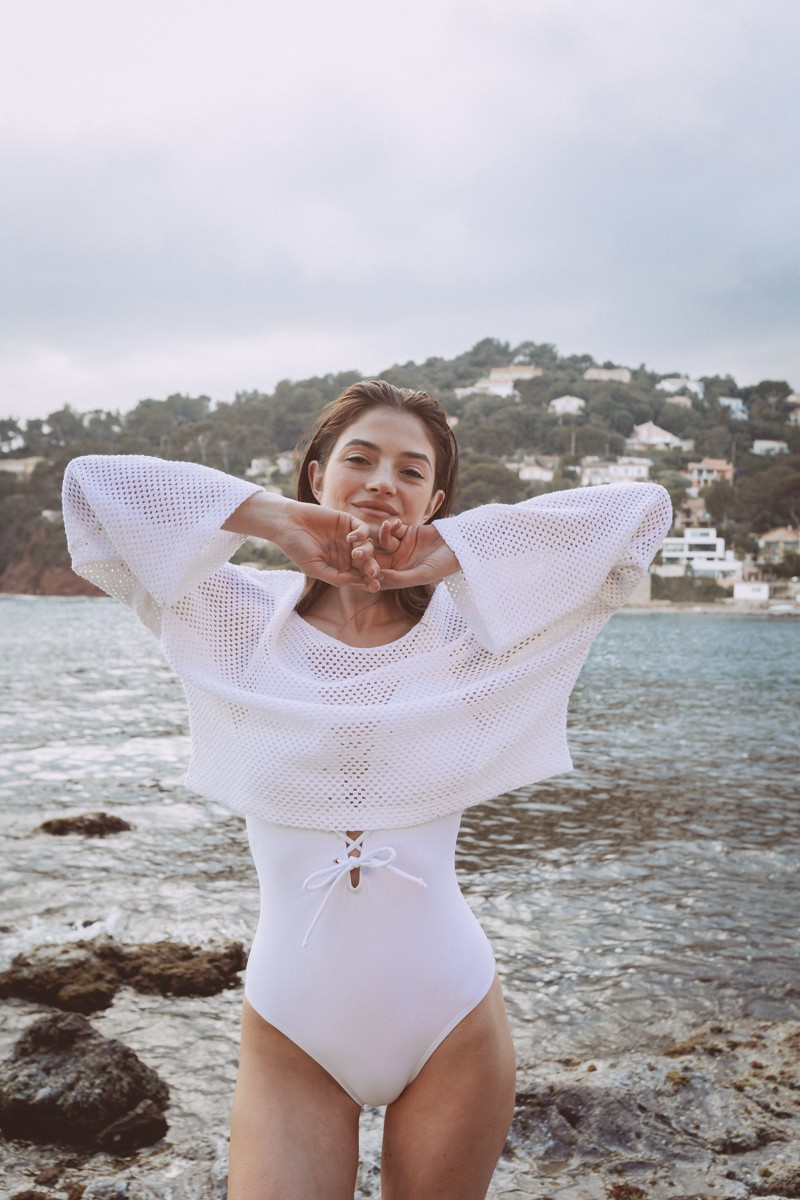 Paréo imprimé Synthétique Molly Bracken en coloris Blanc Femme Vêtements Articles de plage et maillots de bain Paréos 