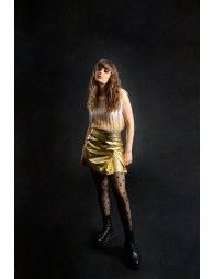 Slit mini skirt