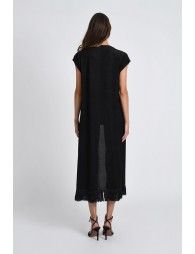 Long iridescent knitted cardigan