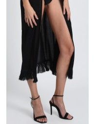 Long iridescent knitted cardigan