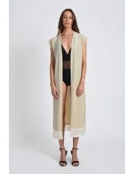 Long iridescent knitted cardigan