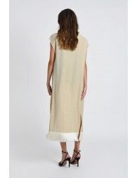 Long iridescent knitted cardigan