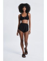 Iridescent jersey mini shorts