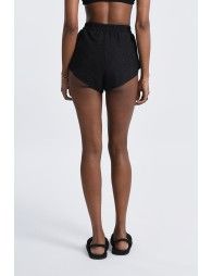 Iridescent jersey mini shorts