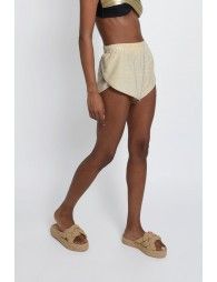 Iridescent jersey mini shorts