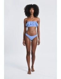 Striped print bandeau Bikini Top