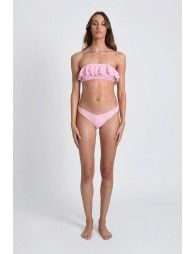 Striped print bandeau Bikini Top