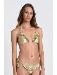 Golden triangle bikini top
