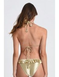 Golden triangle bikini top