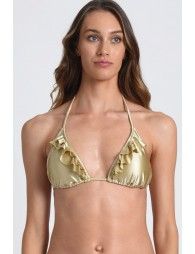 Golden triangle bikini top