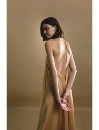 Long satin dress