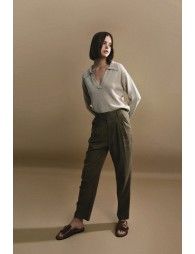 Linen darts pants