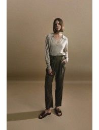 Linen darts pants