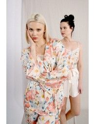 Satin lounge jacket