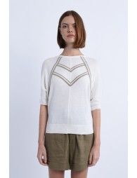 Thin sweater with batwing