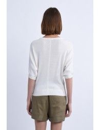 Thin sweater with batwing