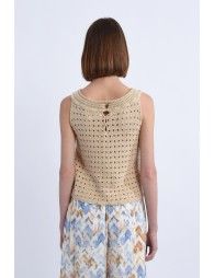 Cotton macramé top