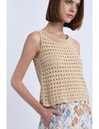 Cotton macramé top