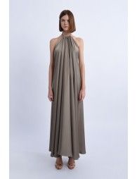 Long satin dress