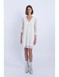 Short lace flared dress