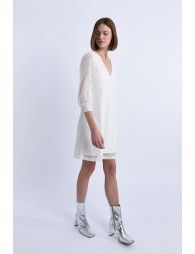 Short lace flared dress