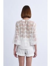 Blouse large en dentelle