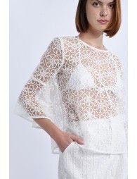 Blouse large en dentelle