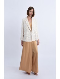 Double-breasted sequin blazer