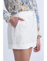 High waist lace shorts