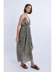 Robe longue asymétrique