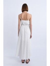 Robe longue portefeuille buste croisé